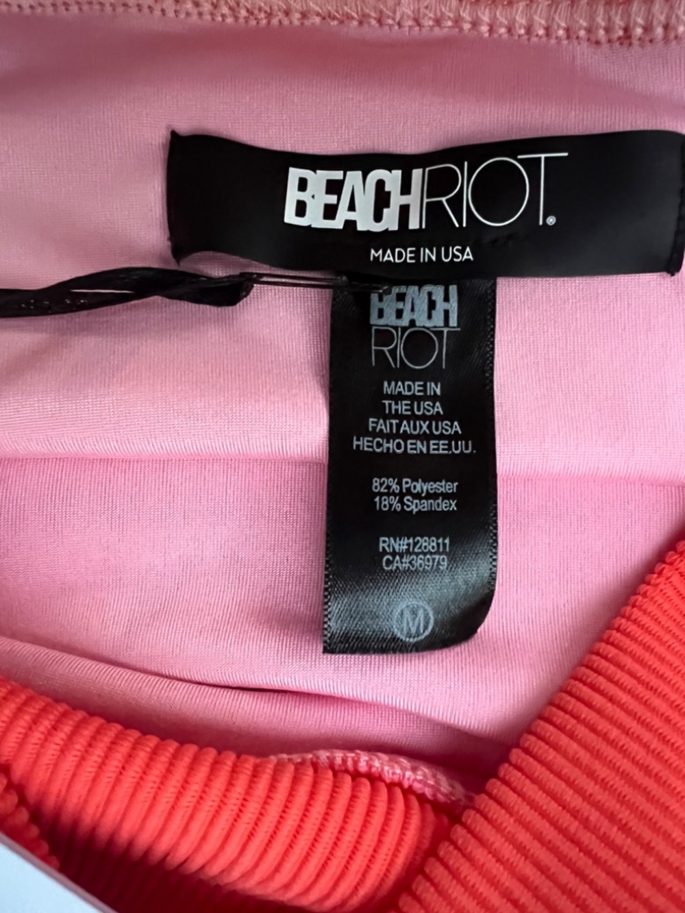 Beach Riot Ribbed Colorblock Bikini Set | Made in USA Medium - Picture 3 of 9